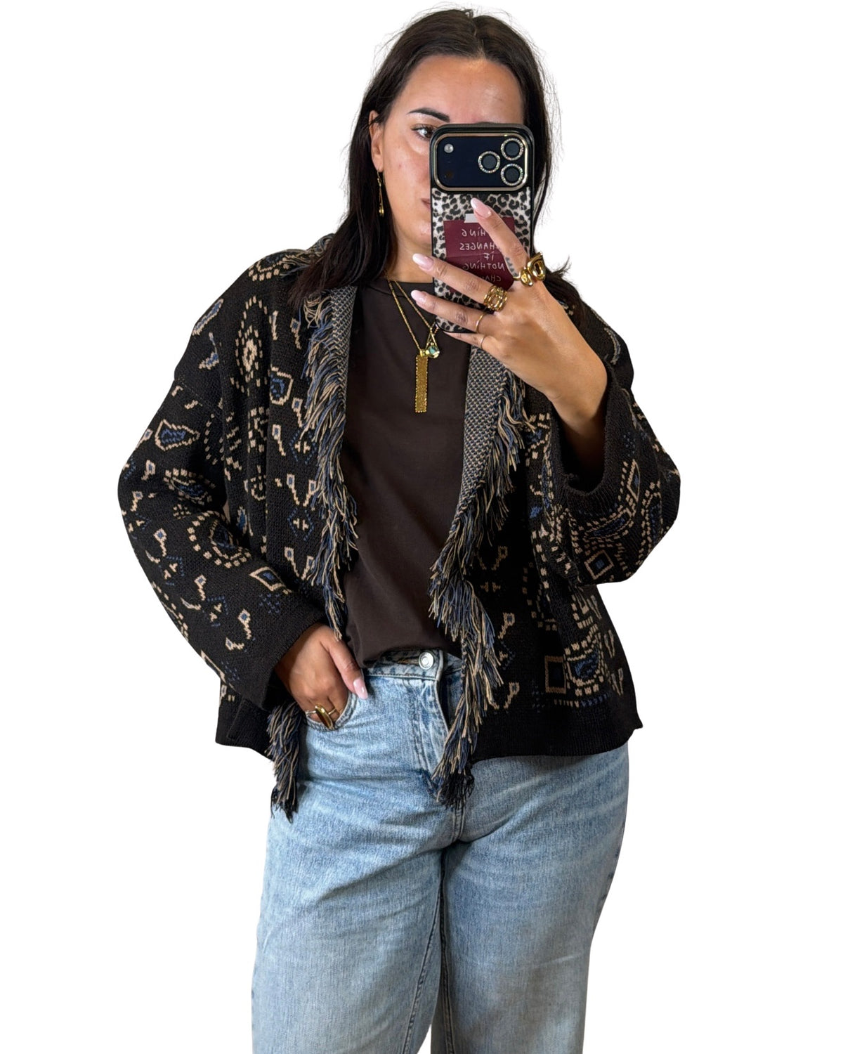 Cardigan testa di moro