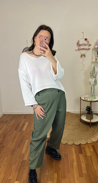 Pantalone Antonella verde militare