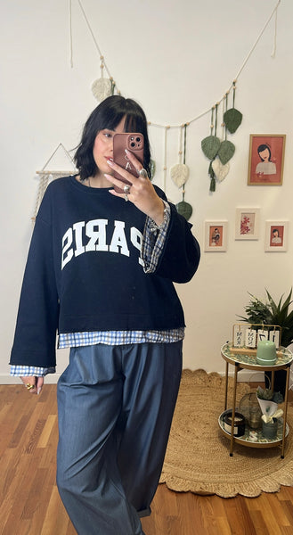 Felpa Paris blu