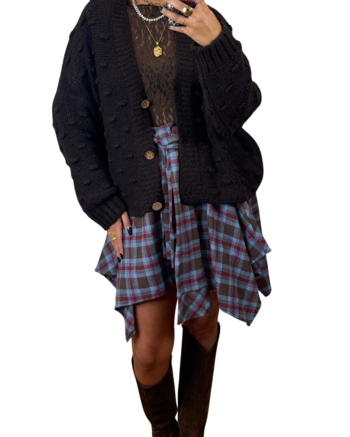 Cardigan testa di moro