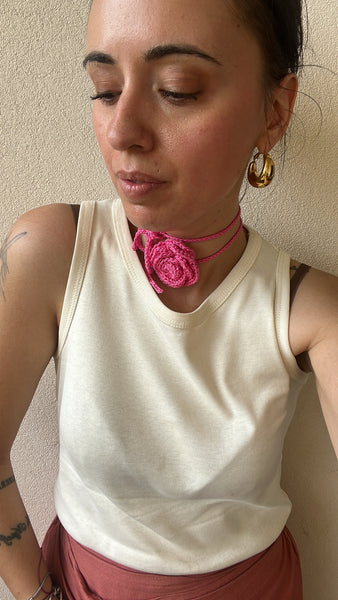 Chocker rosa fucsia