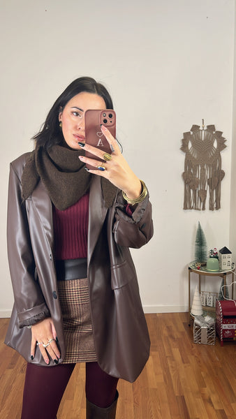 Sciarpa triangolo cioccolato