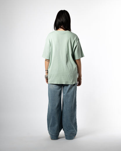 T-shirt basic verde salvia