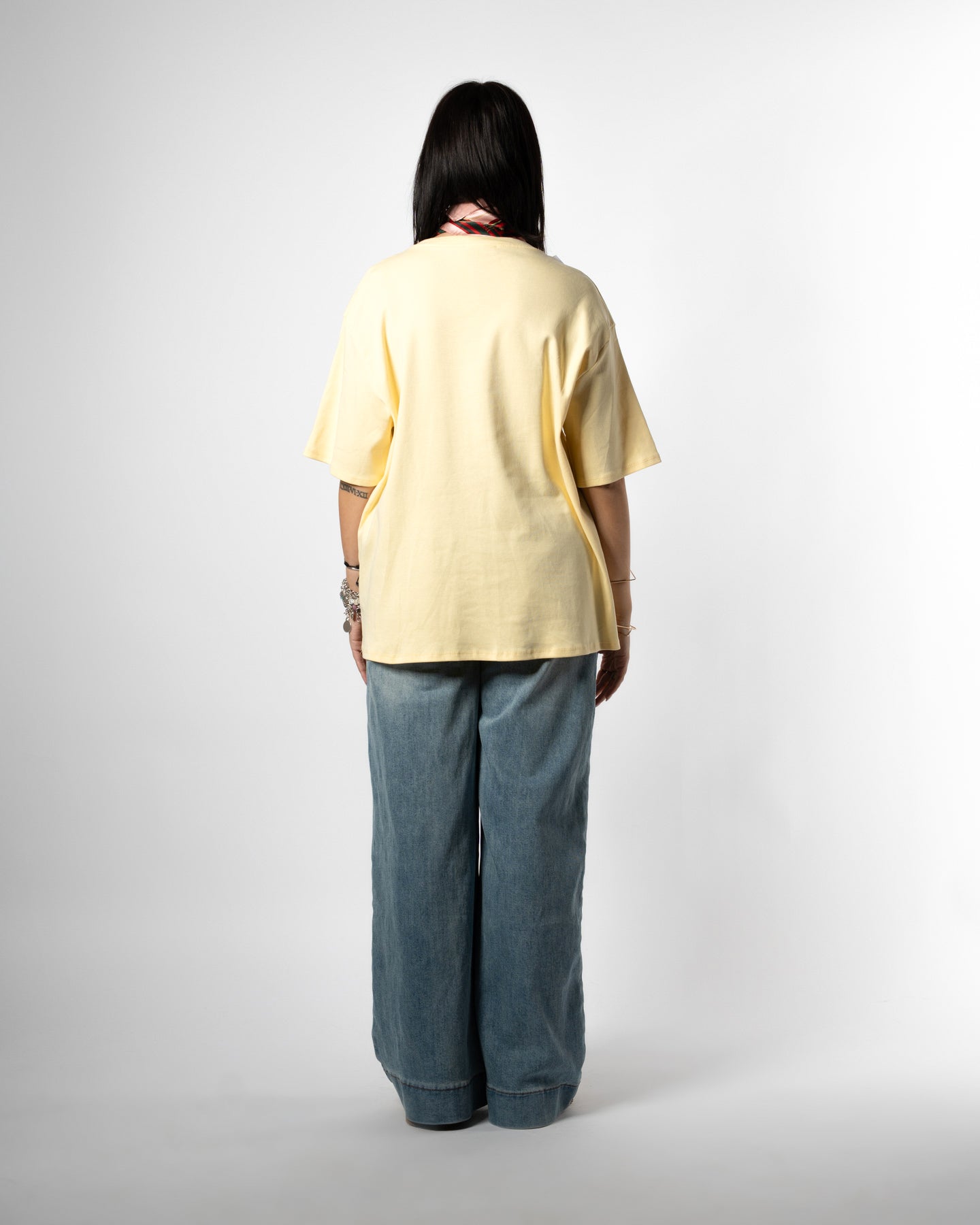 T-shirt basic giallo burro