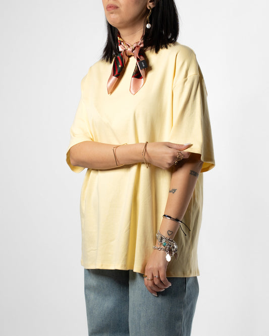T-shirt basic giallo burro