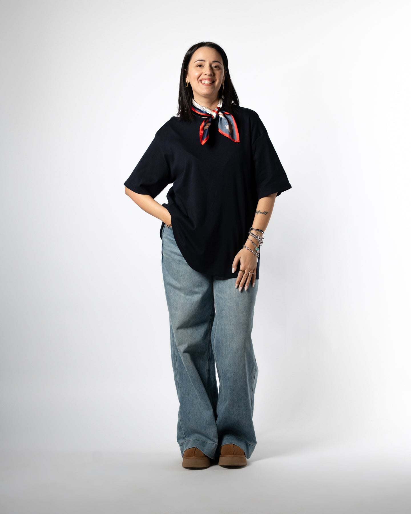 T-shirt basic blu notte