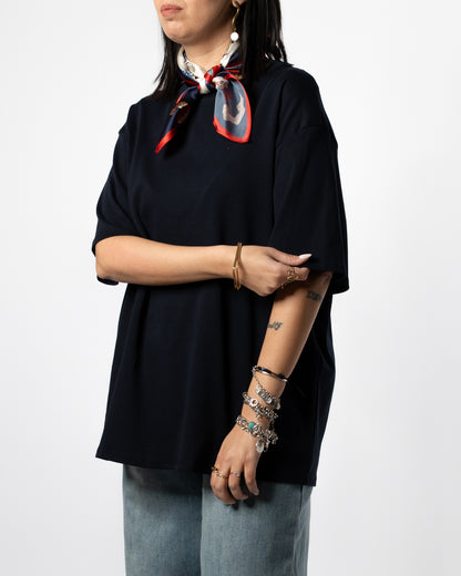 T-shirt basic blu notte