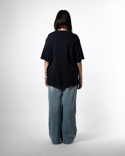 T-shirt basic blu notte