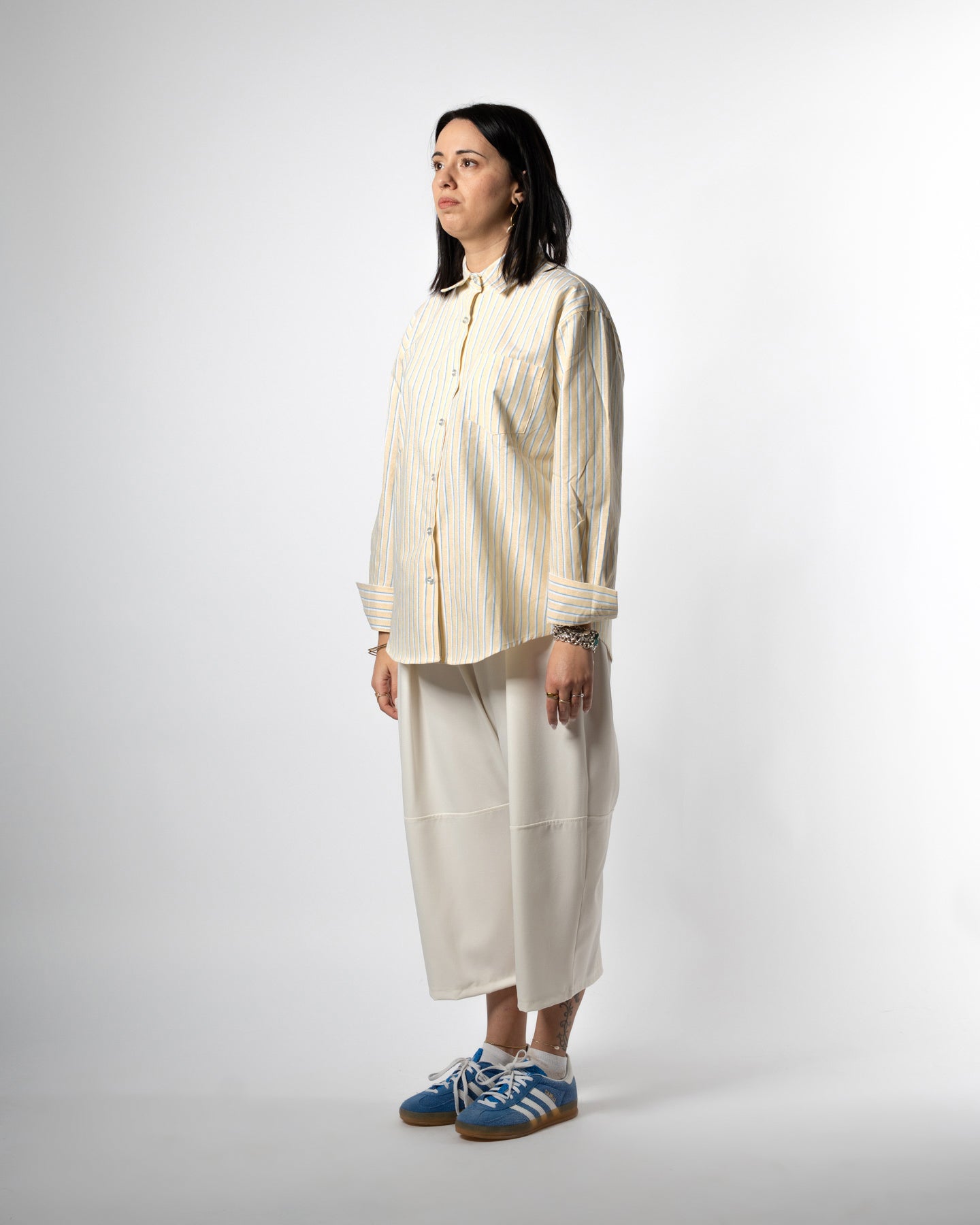 Camicia gialla righe