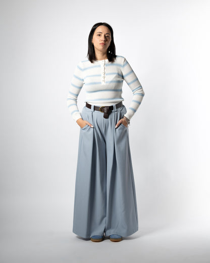 Pantalone palazzo carta da zucchero