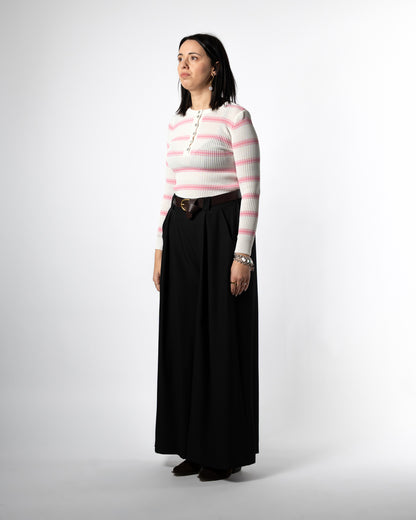 Maglia righe bianco/rosa