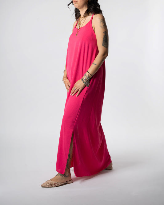 Abito  lungo fucsia