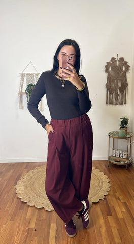 Pantalone Emma bordeaux