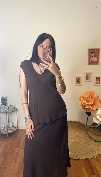 Camicia Veronica cioccolato