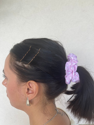 Scrunchies bianco rosa