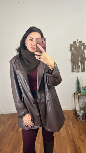 Sciarpa triangolo cioccolato