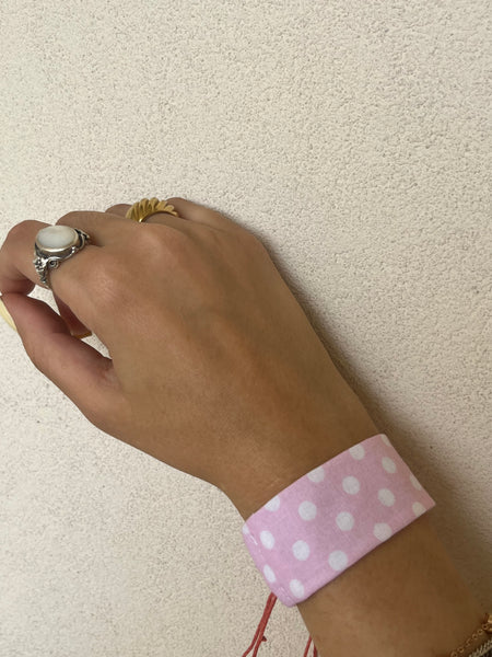 Bracciale rosa e bianco