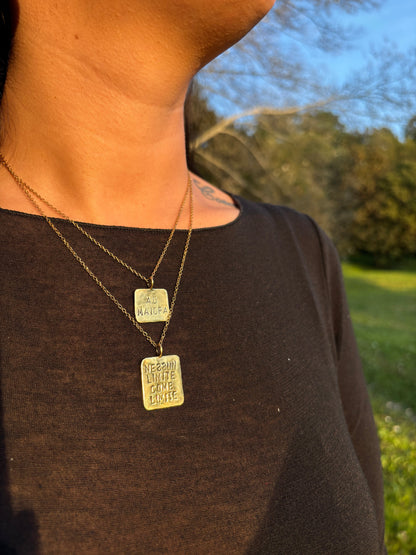 Collana targhetta “Nessun limite come limite”