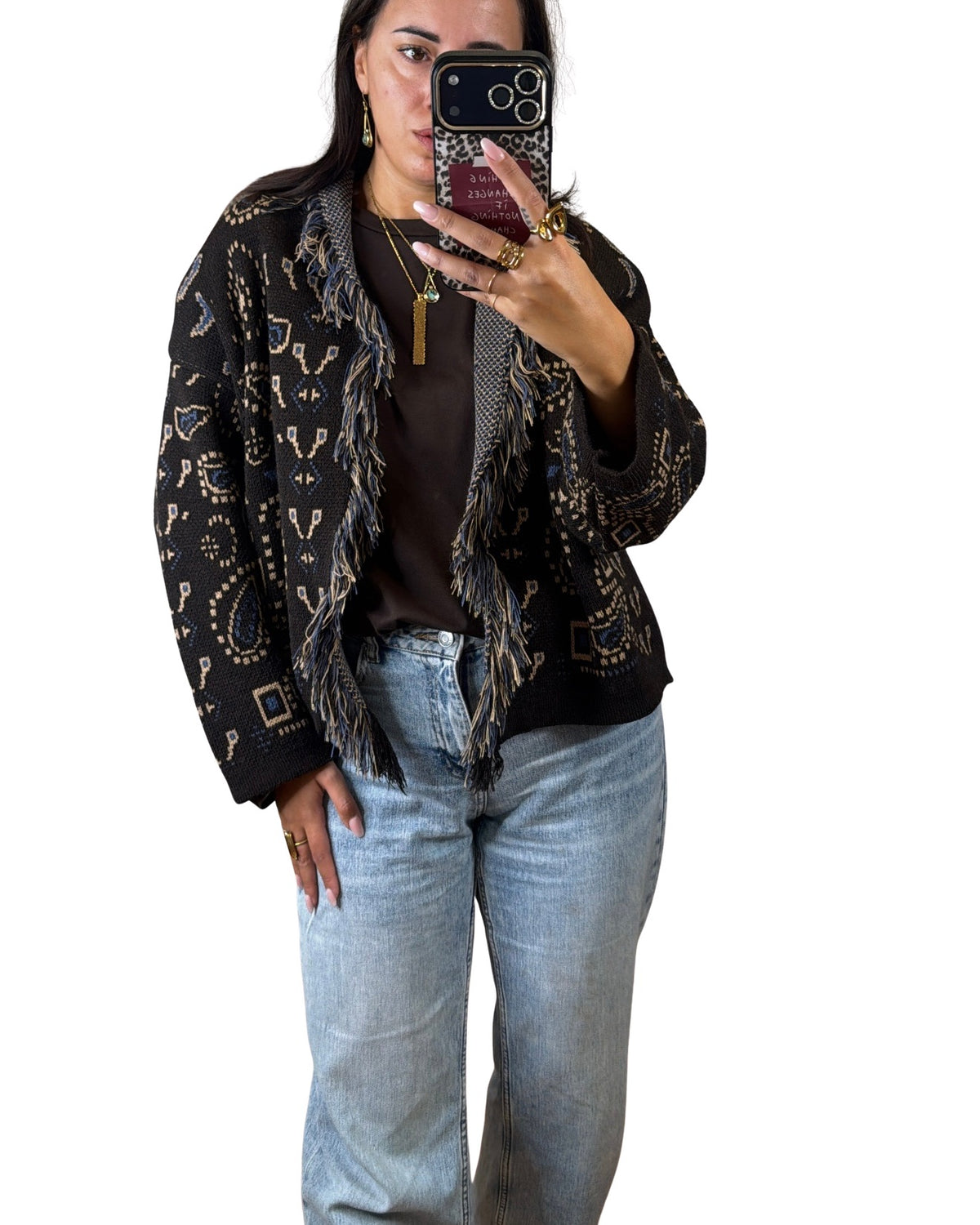 Cardigan testa di moro