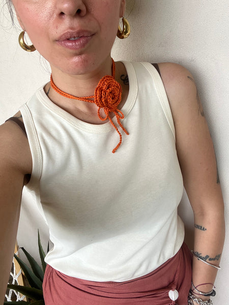 Chocker rosa arancio mattone