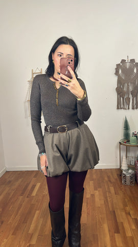 Shorts palloncino tortora