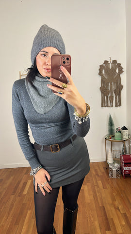 Sciarpa triangolo grigio