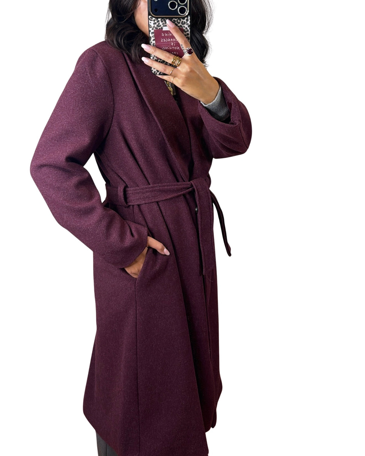 Cappotto prugna chiaro
