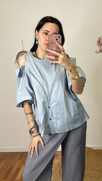 Camicia Emma grigio perla