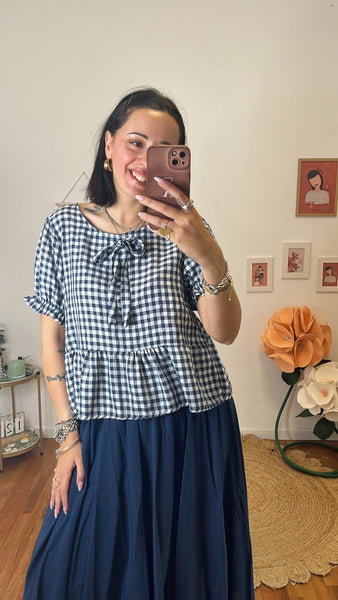 Camicia Alessia bianco e blu