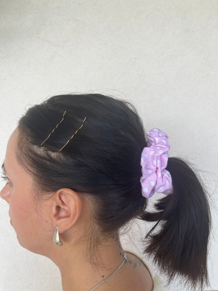 Scrunchies bianco rosa
