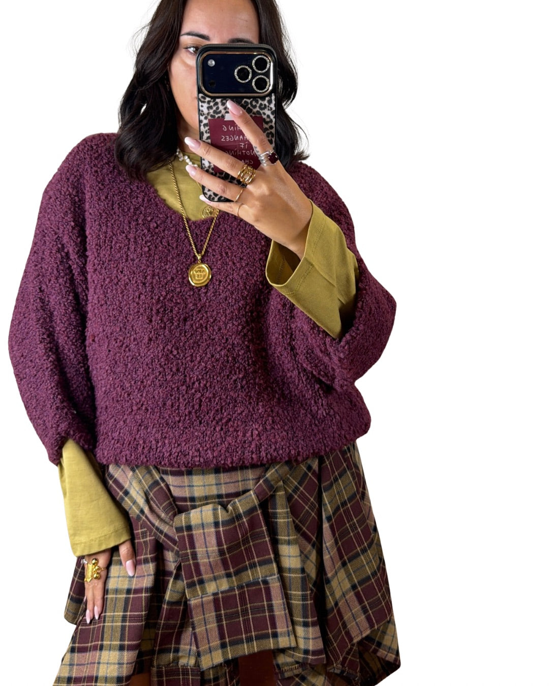 Maglione prugna