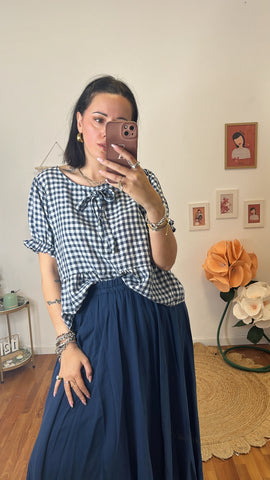 Camicia Alessia bianco e blu