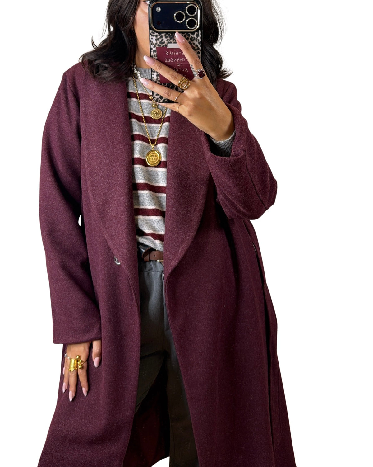 Cappotto prugna chiaro