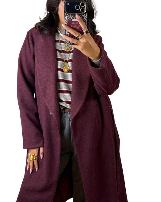 Cappotto prugna chiaro