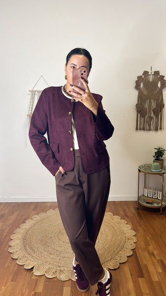 Giacchino camoscio burgundy