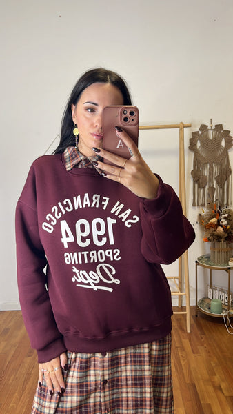 Felpa San Francisco burgundy