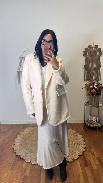 Blazer/cappotto lana cotta panna