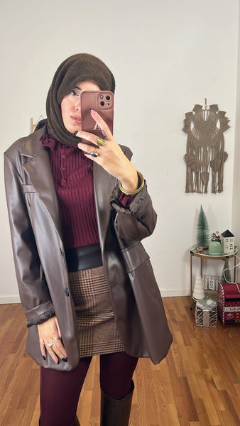 Sciarpa triangolo cioccolato