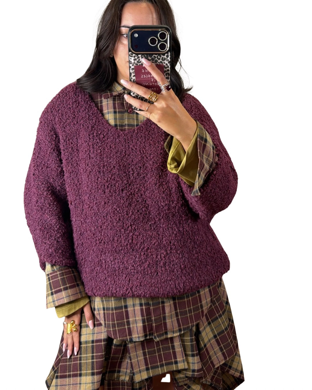 Maglione prugna