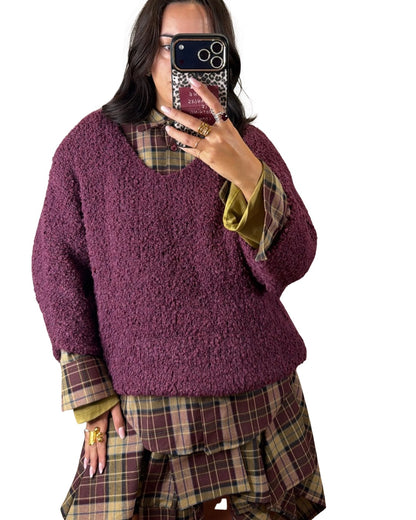 Maglione prugna
