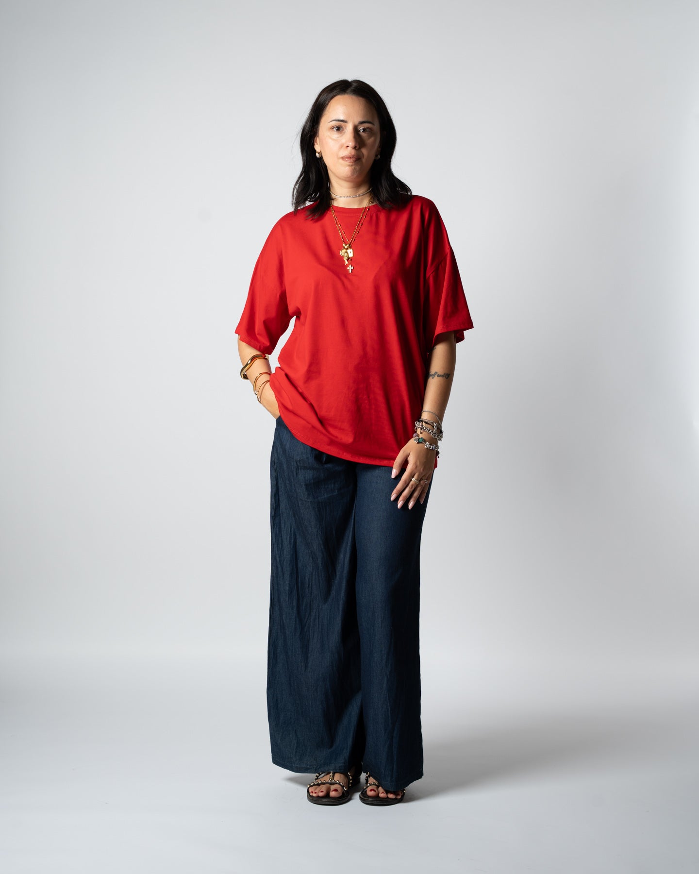 T-shirt cuore rosso