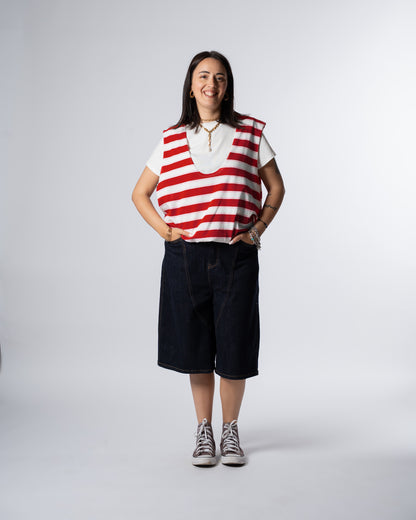 T-shirt riga rosso