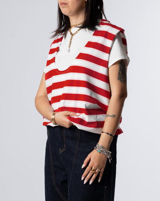 T-shirt riga rosso