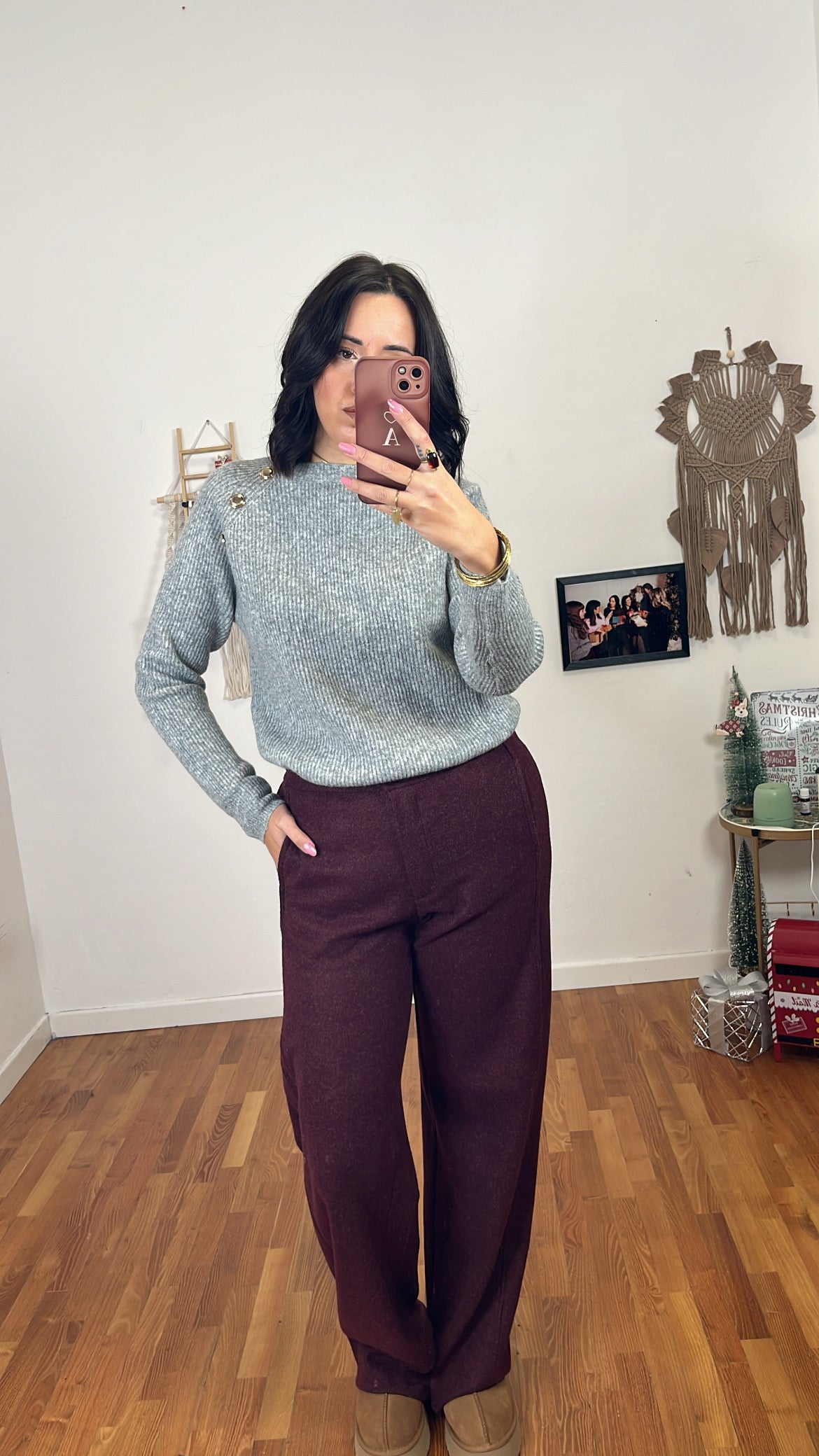 Pantalone Gloria burgundy chiaro