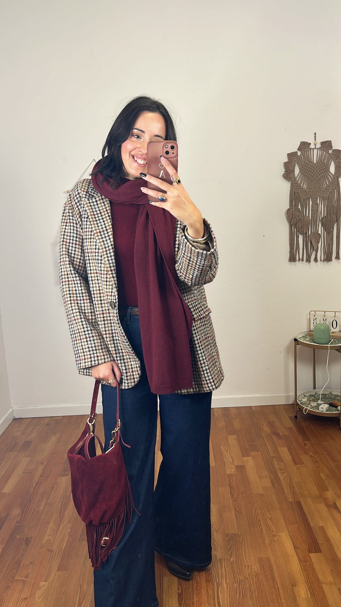 Sciarpa Cashmerina burgundy