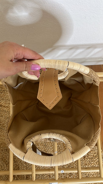 Borsa Pantelleria paglia beige scuro