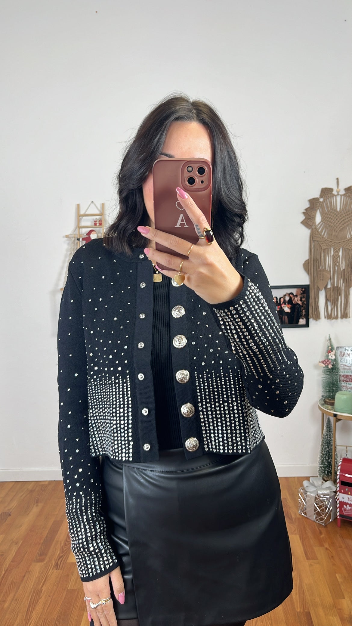 Cardigan sparkling nero