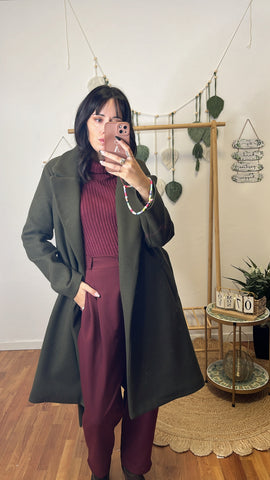 Cappotto Antonella verde militare