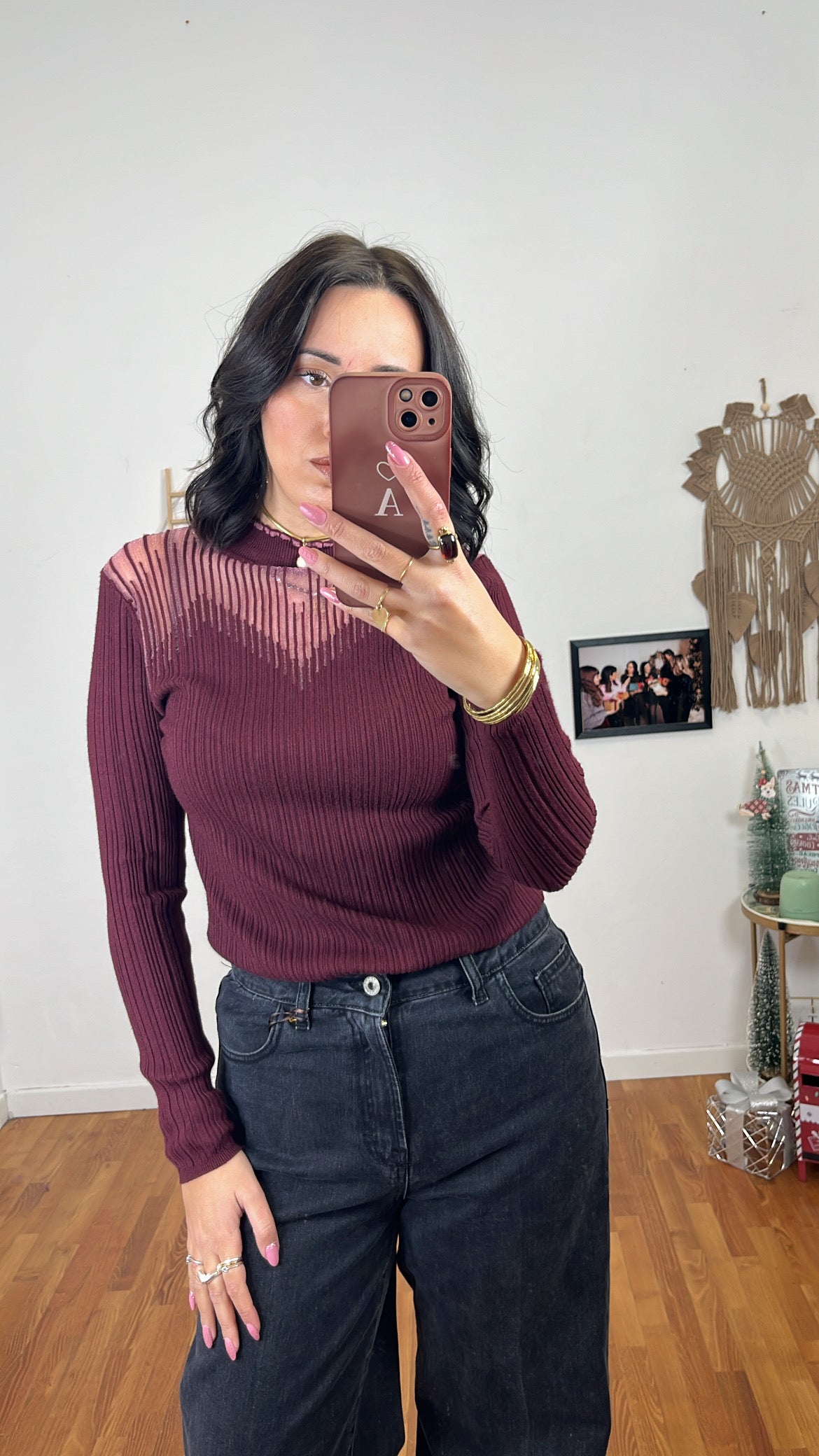 Maglia Samantha burgundy chiaro