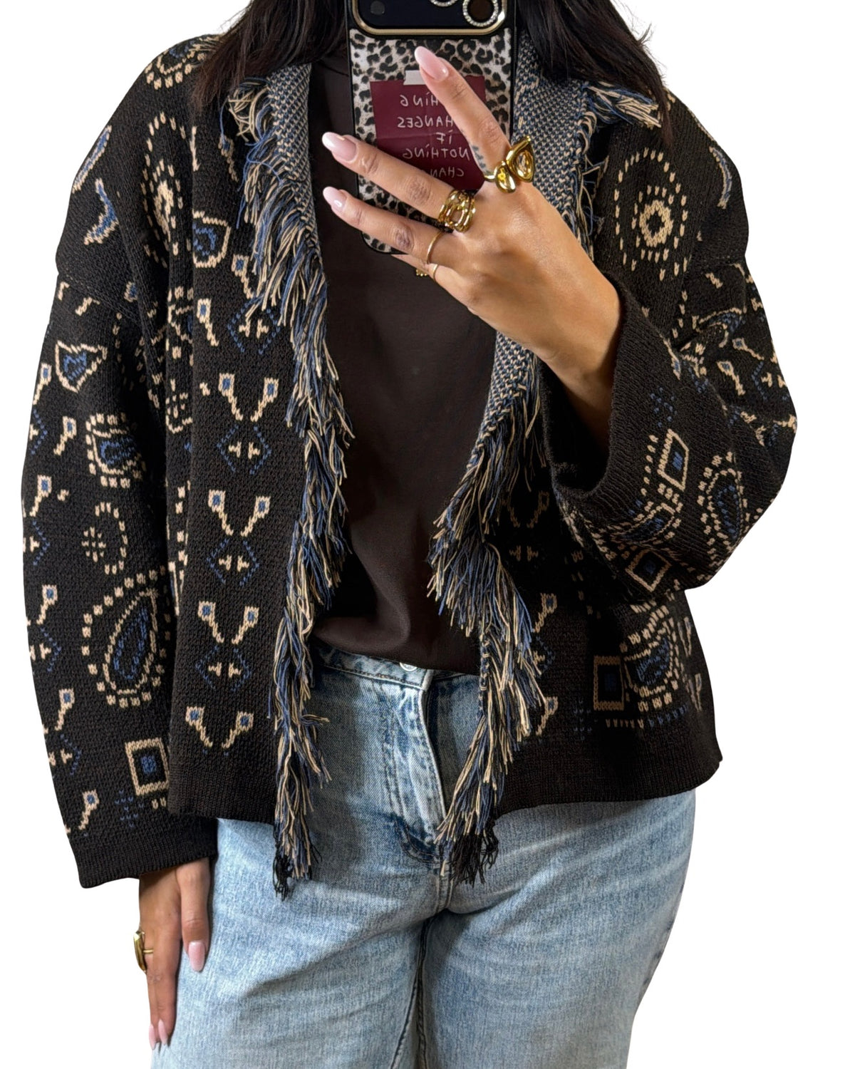 Cardigan testa di moro
